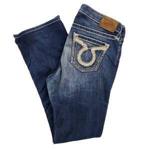Big Star Maddie Boot Blue Women 31L Bootcut Medium‎ Wash Embroidered Jeans